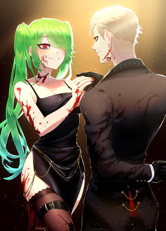 Fullshade + 1 Character + Flat BG Example